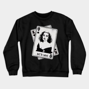 Retro Bette Davis Card Style Crewneck Sweatshirt